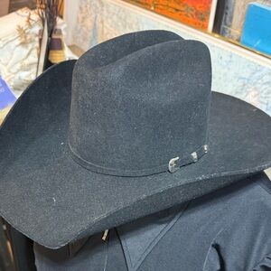 Twister Black Cowboy Hat with Silver Buckle